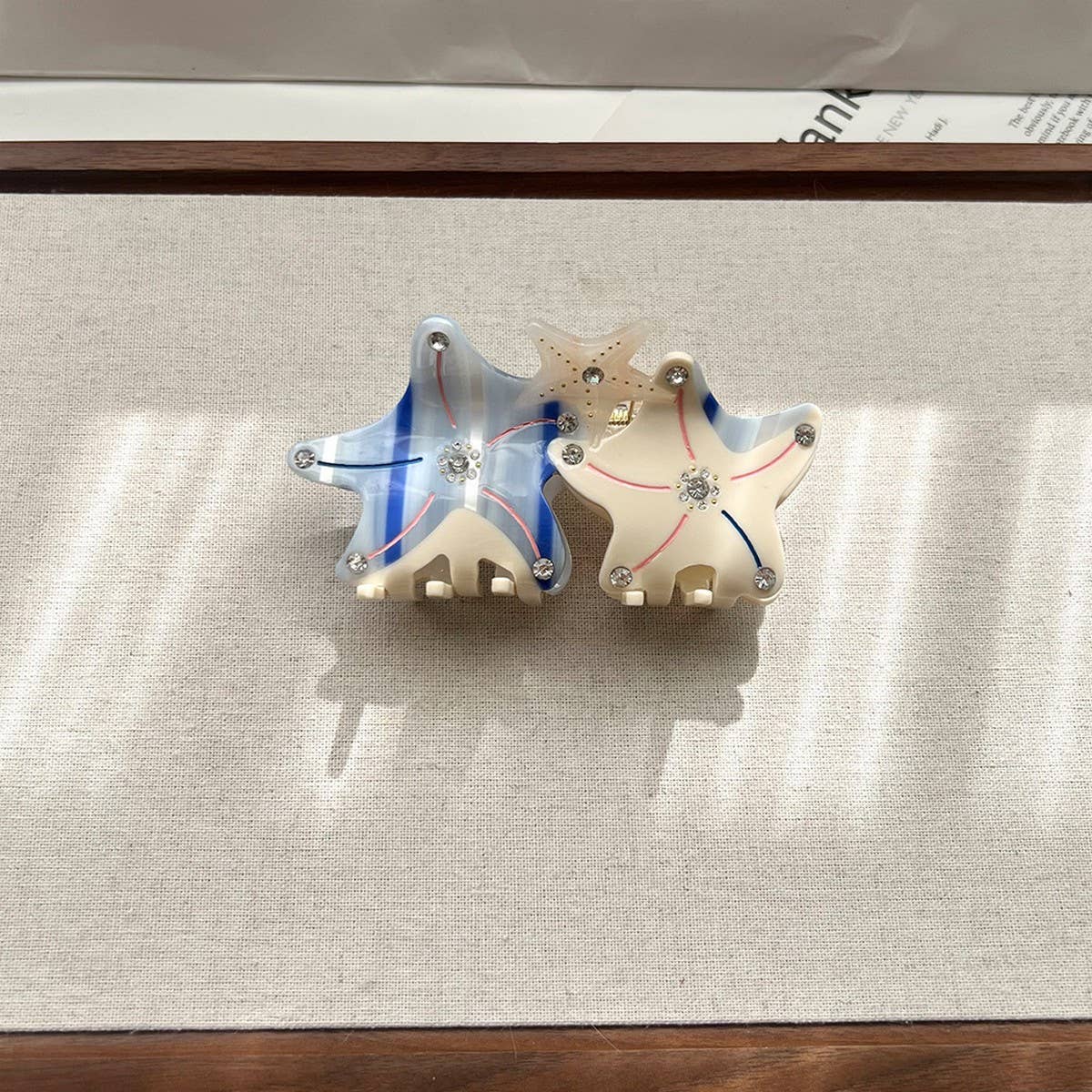 3D STARFISH ACETATE HAIR CLAW THICK HAIR BUN CLIP_CWAHA5970