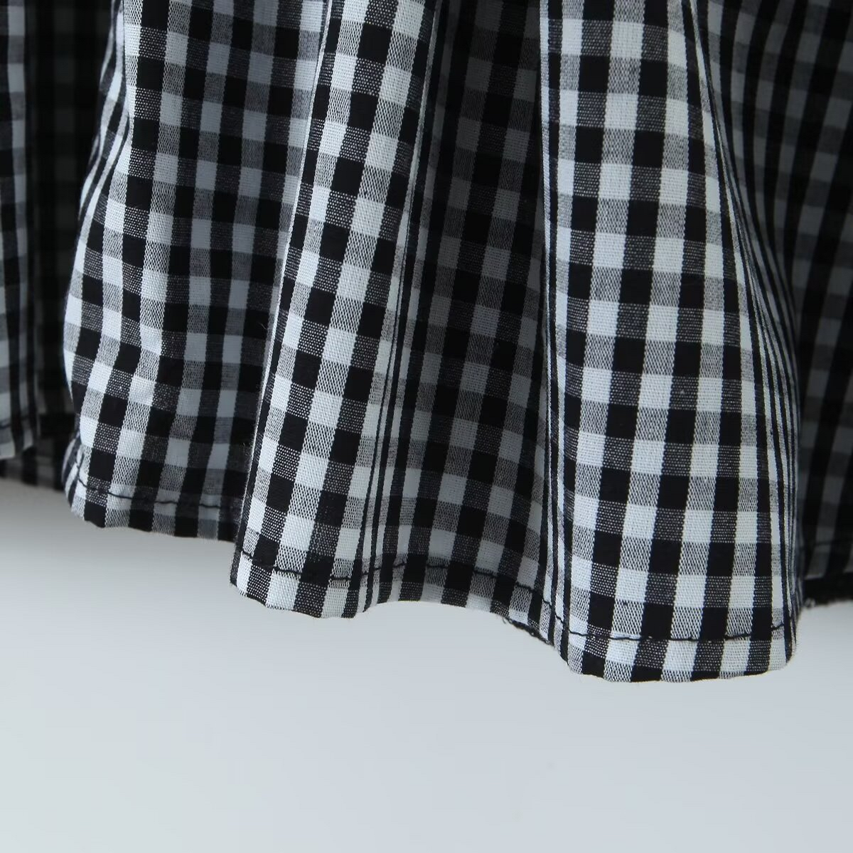 PLAID BUTTON FRONT CAMI DRESS FRENCH STYLE_CWDMD5798