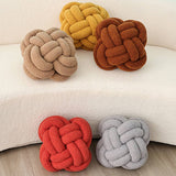 LAMB CASHMERE KNOTTED WOVEN PILLOW CUSHION_CWMM0861