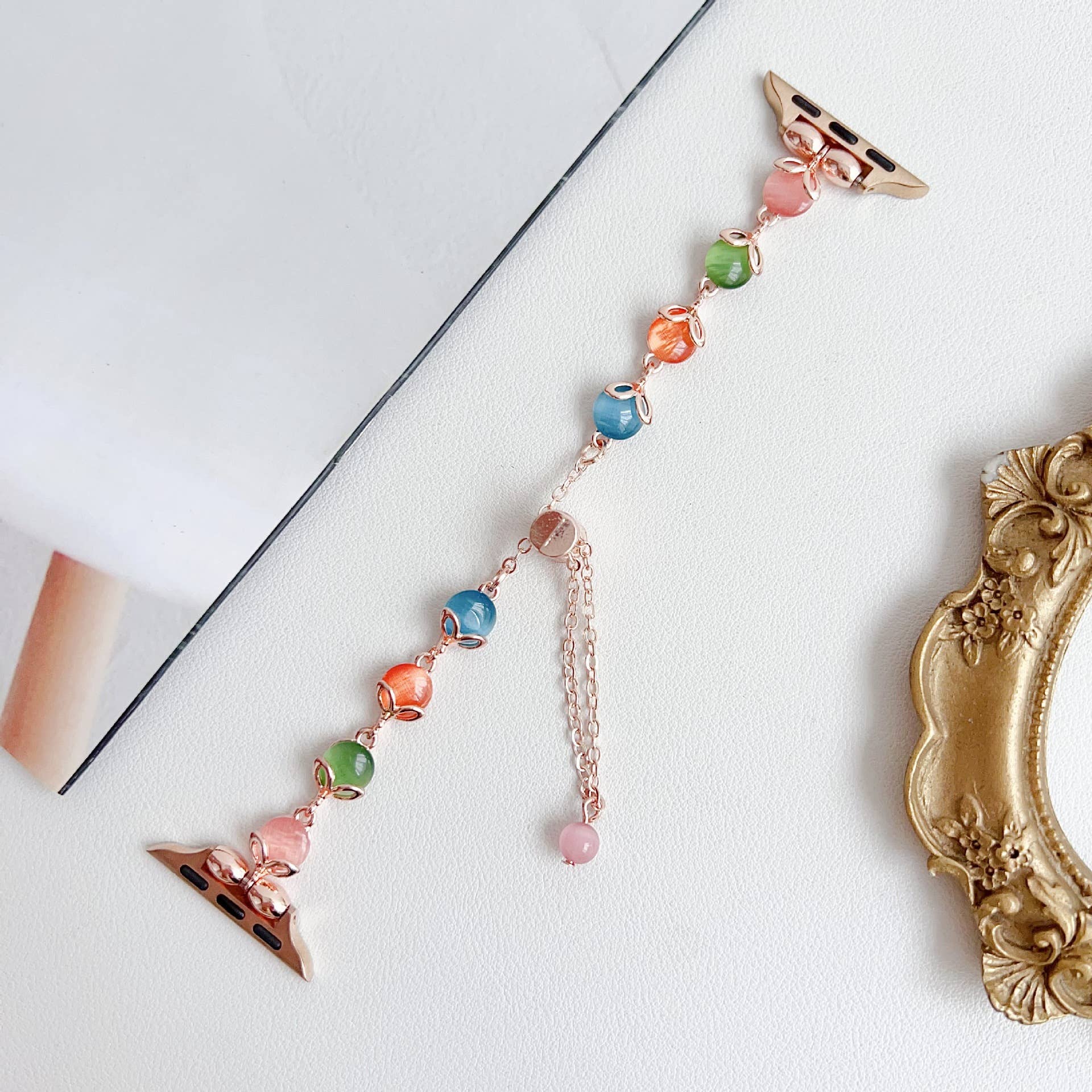 APPLE WATCH 9 CATS EYE METAL BRACELET STRAP_CWWW0064