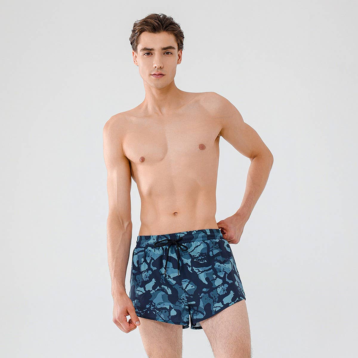 MENS DOUBLE LINED QUICK DRY SWIM SHORTS_CWMM6767