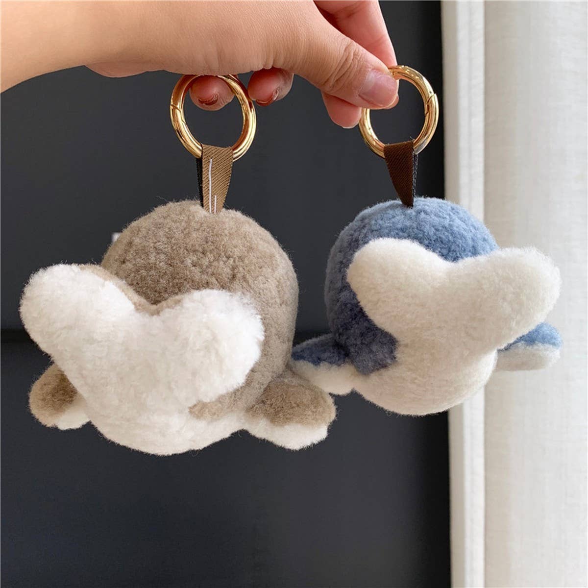 CUTE PLUSH BABY WHALE CAR KEYCHAIN PENDANT_CWMM2479