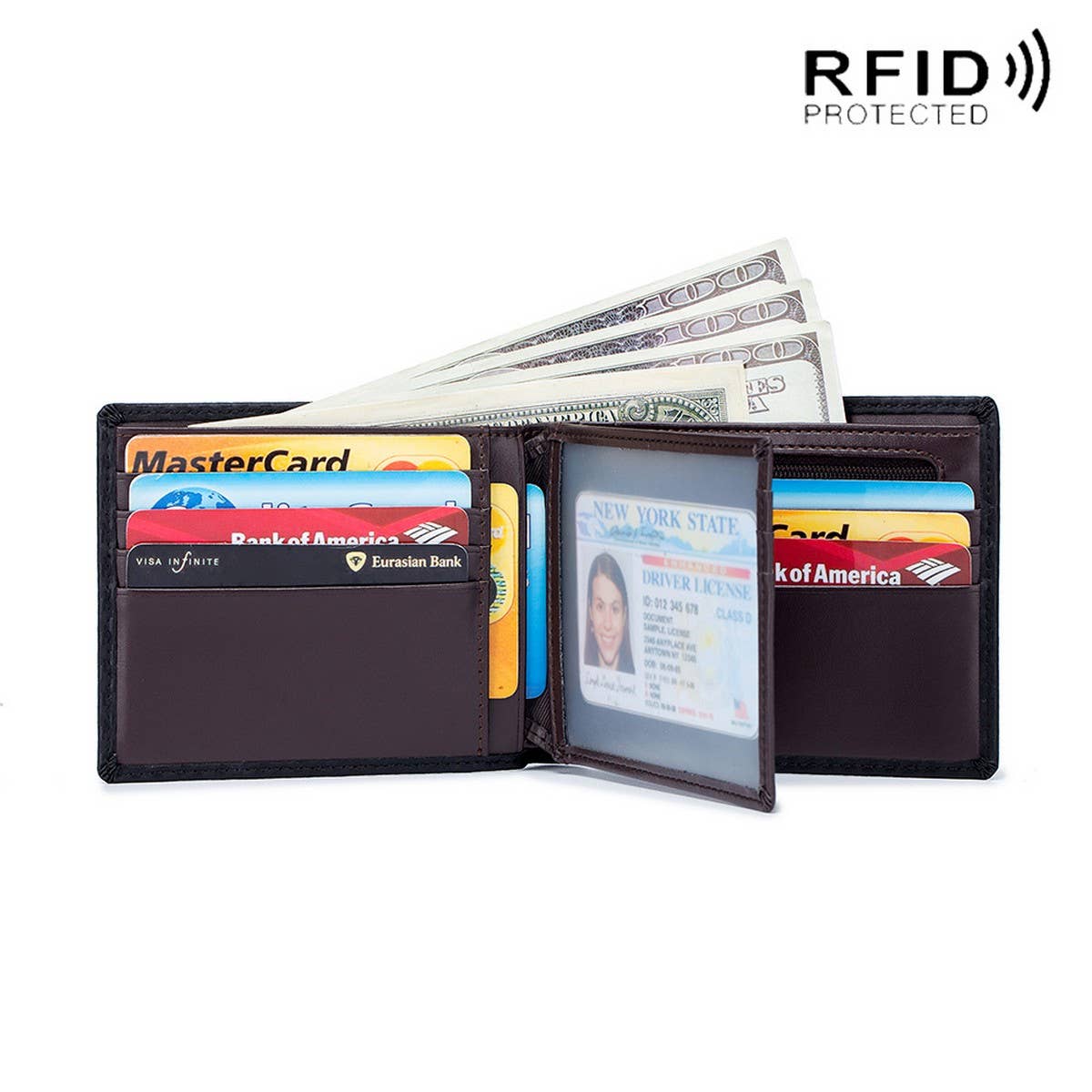 FASHION THIN COIN LEATHER MULTI LAYER WALLET_CWAB3782