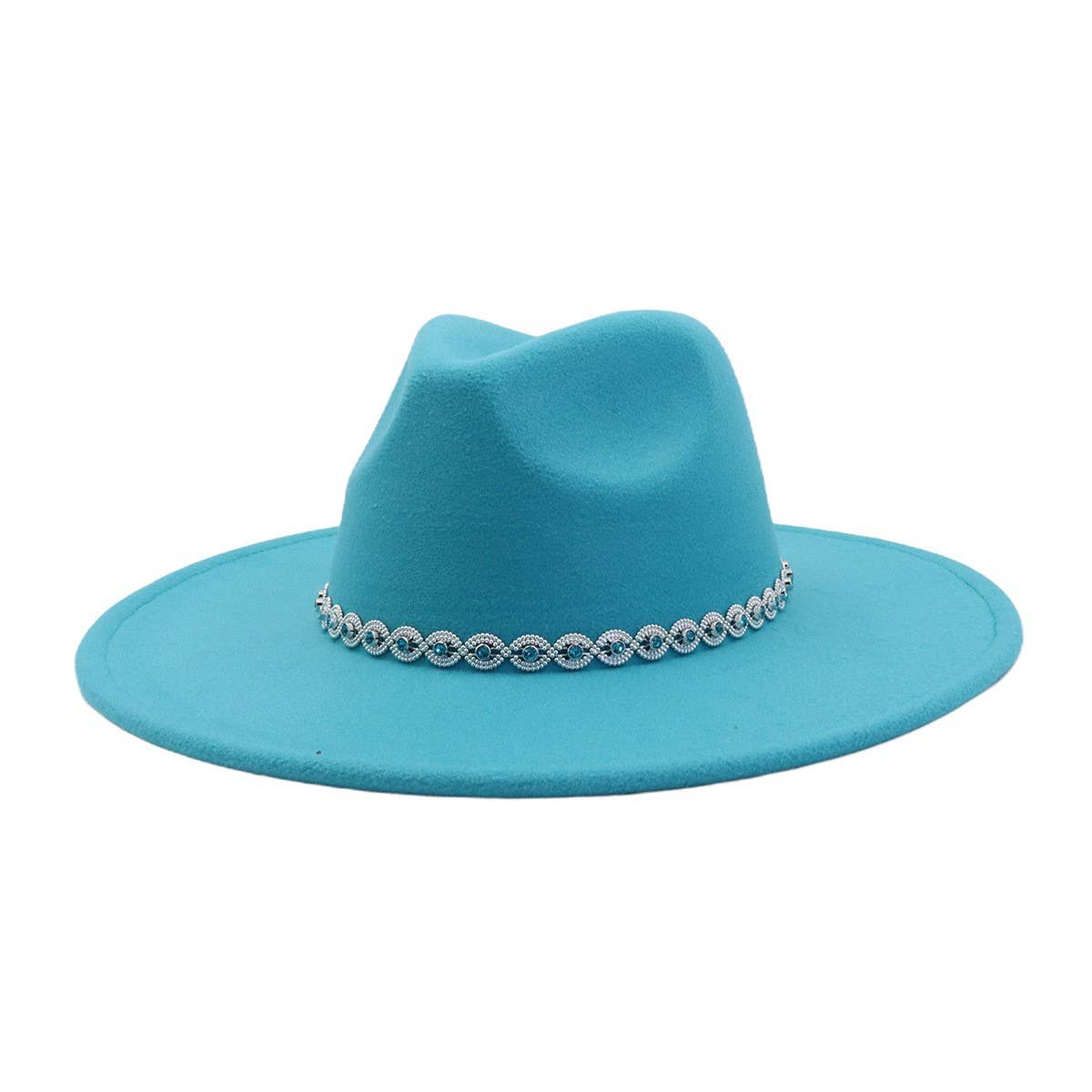 ETHNIC STYLE WOOL BLEND FEDORA HAT MEN WOMEN_CWAH04388