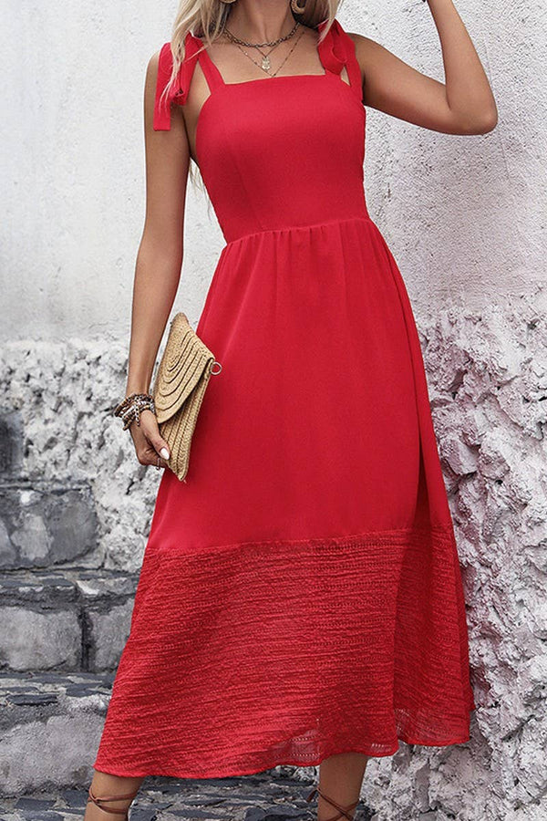 CWDMD2363_SLEEVELESS TIE ELEGANT DRESS