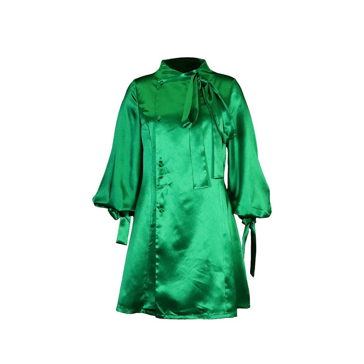 FASHIONABLE DRESS WITH PUFF SLEEVES AND WAIST_CWDSD6141