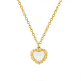 HEART SHAPED SEASHELL GOLD PLATED NECKLACE_CWAJE1098