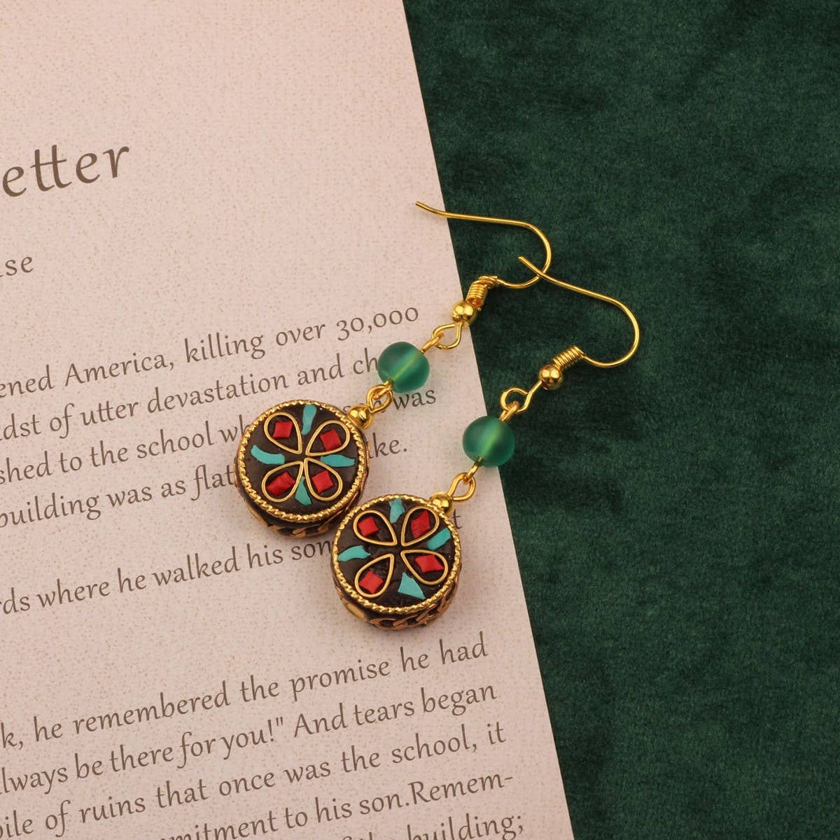 SIMPLE RETRO HANDMADE DESIGN EXOTIC EARRINGS_CWAJE3984