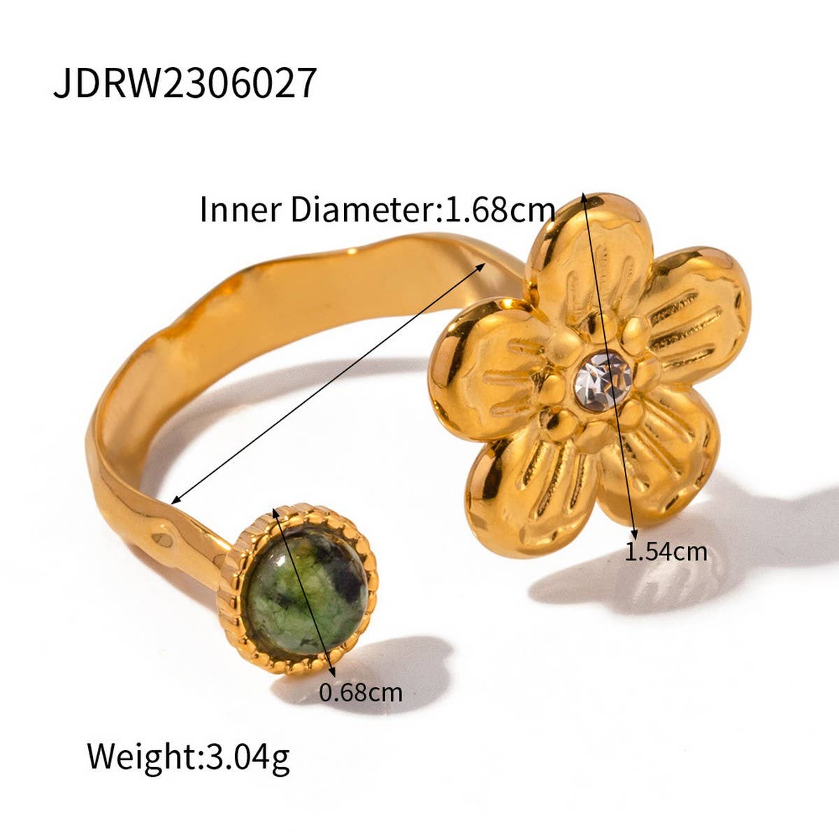 RETRO NICHE HIGH END OPEN RING_CWAJE1381