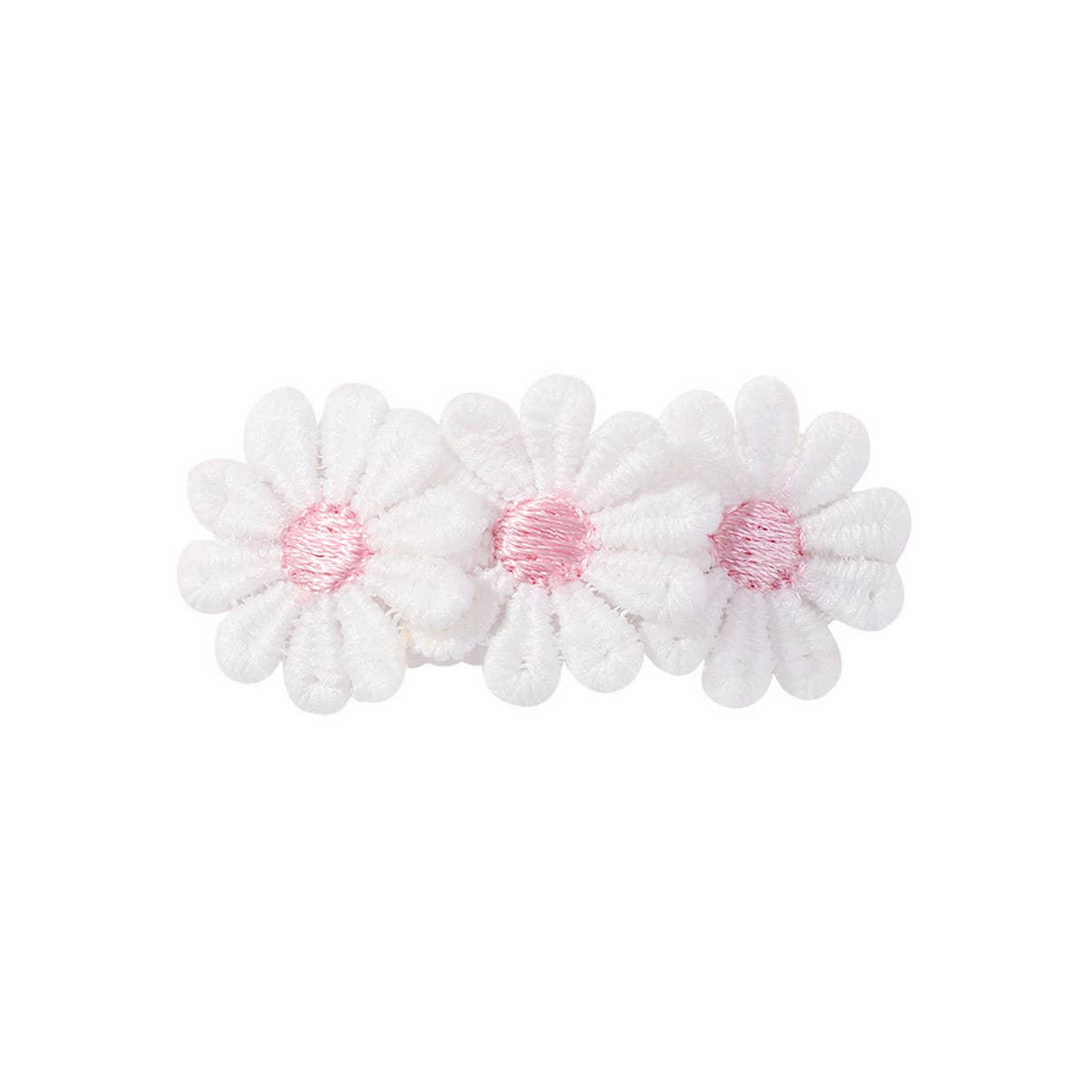 CHILDRENS PETAL FLOWER BLACK AND WHITE HAIRPIN_CWAHA2346