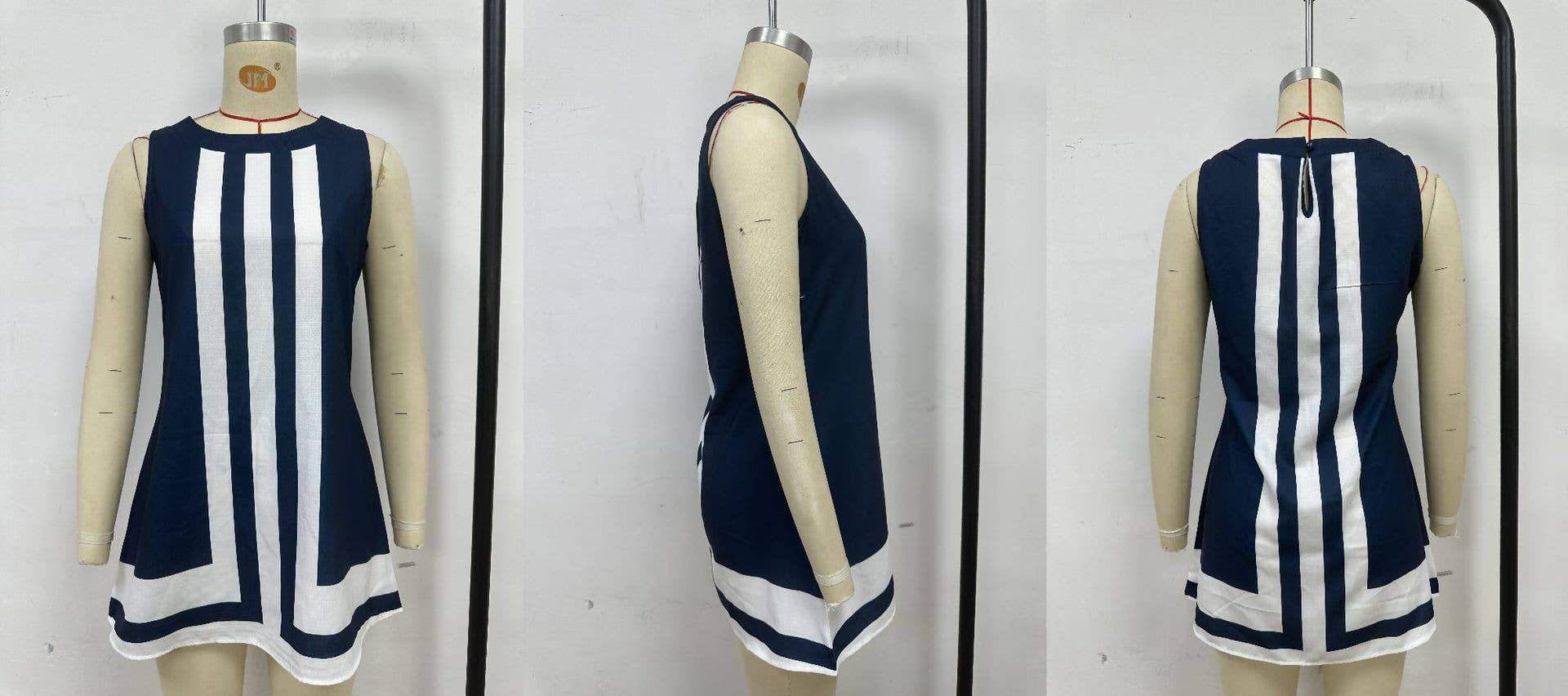 Vacation-Style Sleeveless Loose Casual Dress