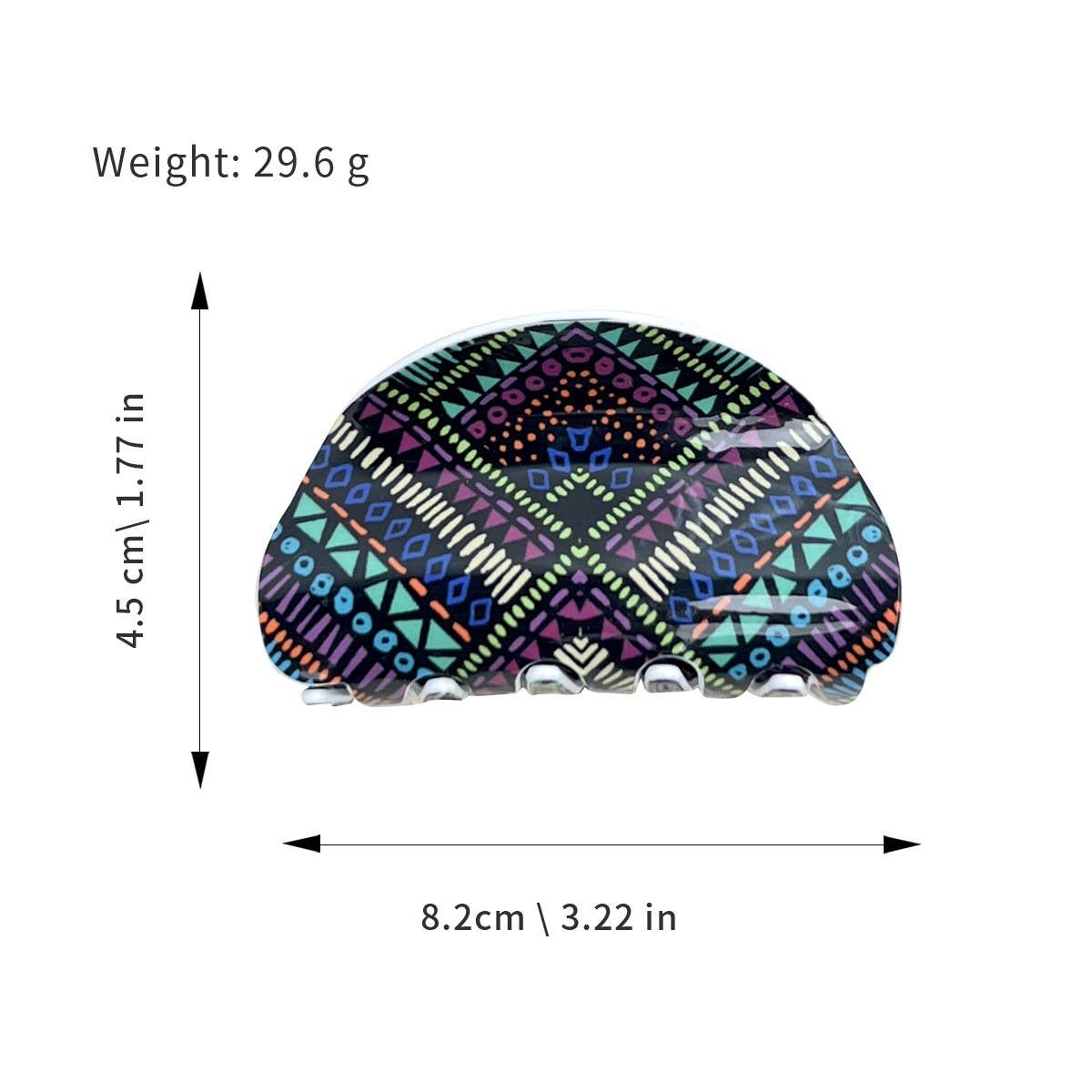 BOHEMIAN POLKA DOT ACRYLIC HAIR CLAW UNIQUE DESIGN_CWAHA2074