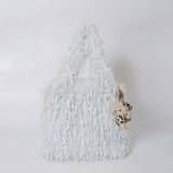 SOFT LAMB FUR TOTE BAG WOMEN FASHION HANDBAG_CUAB00575