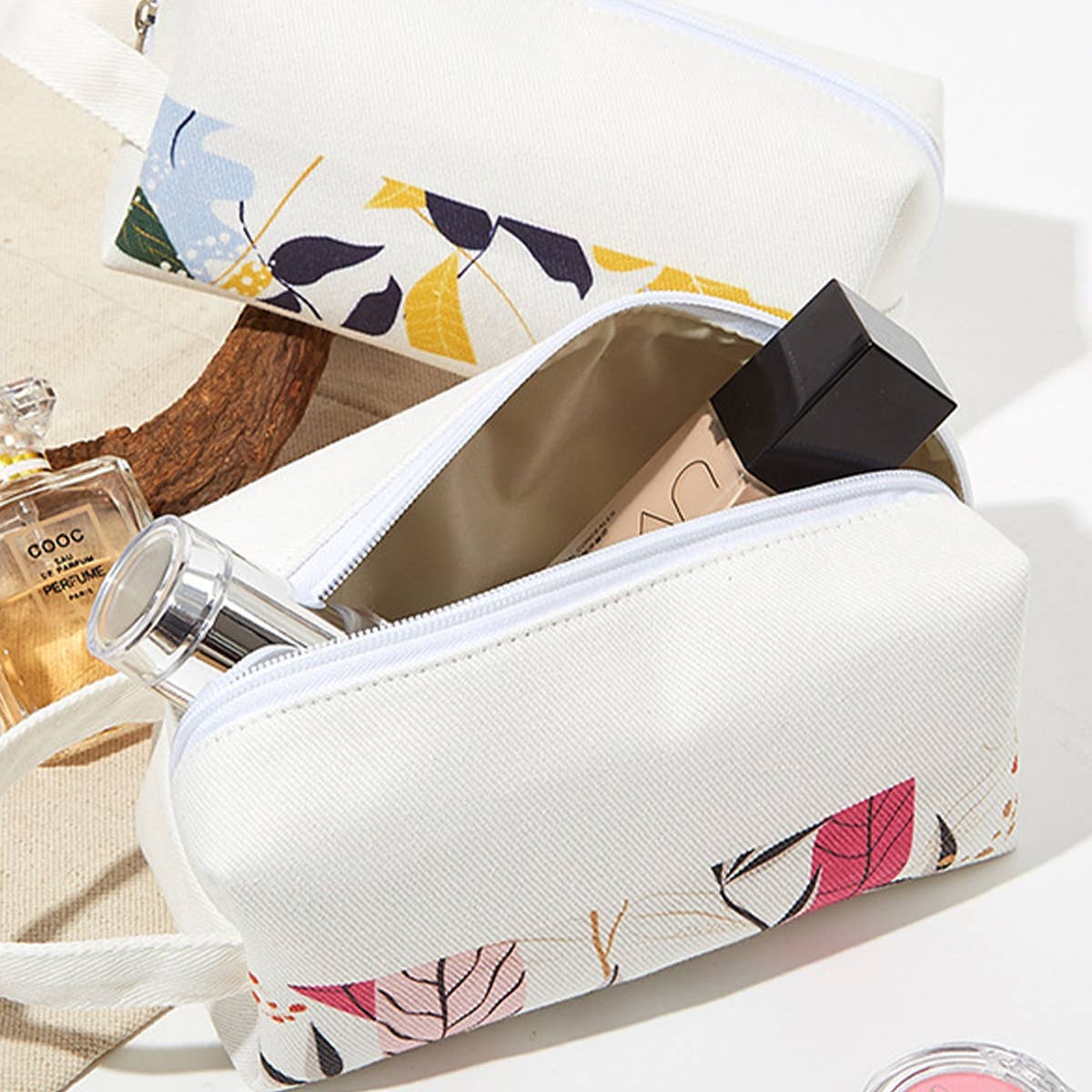 PRINTED WASH BAG CANVAS MAKEUP BAG_CWAB1442