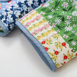 COLORBLOCK PRINT LAPEL QUILTED JACKET_CWASC2278