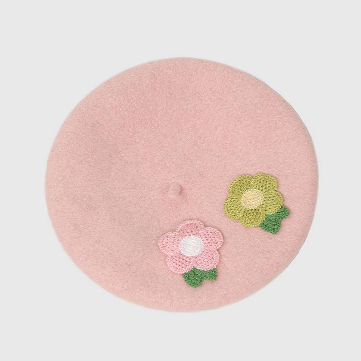 AUTUMN AND WINTER FLOWER CUTE SWEET FRESH BERET_CWAH1942