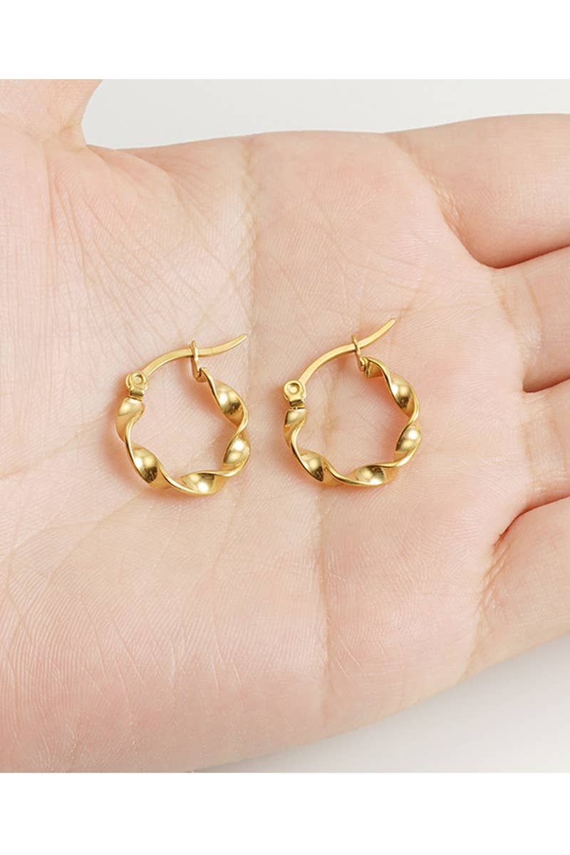 18K Gold Plated Stainless Steel Earrings_Cwaje0385