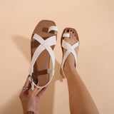 SQUARE TOE SLIP ON SANDALS AND FLATS_CWSHS0654