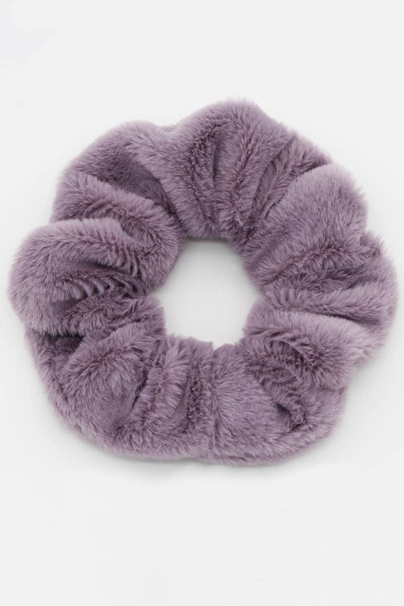 FLUFFY PLEATED SCRUNCHIE HAIR TIE_CWAHA0188