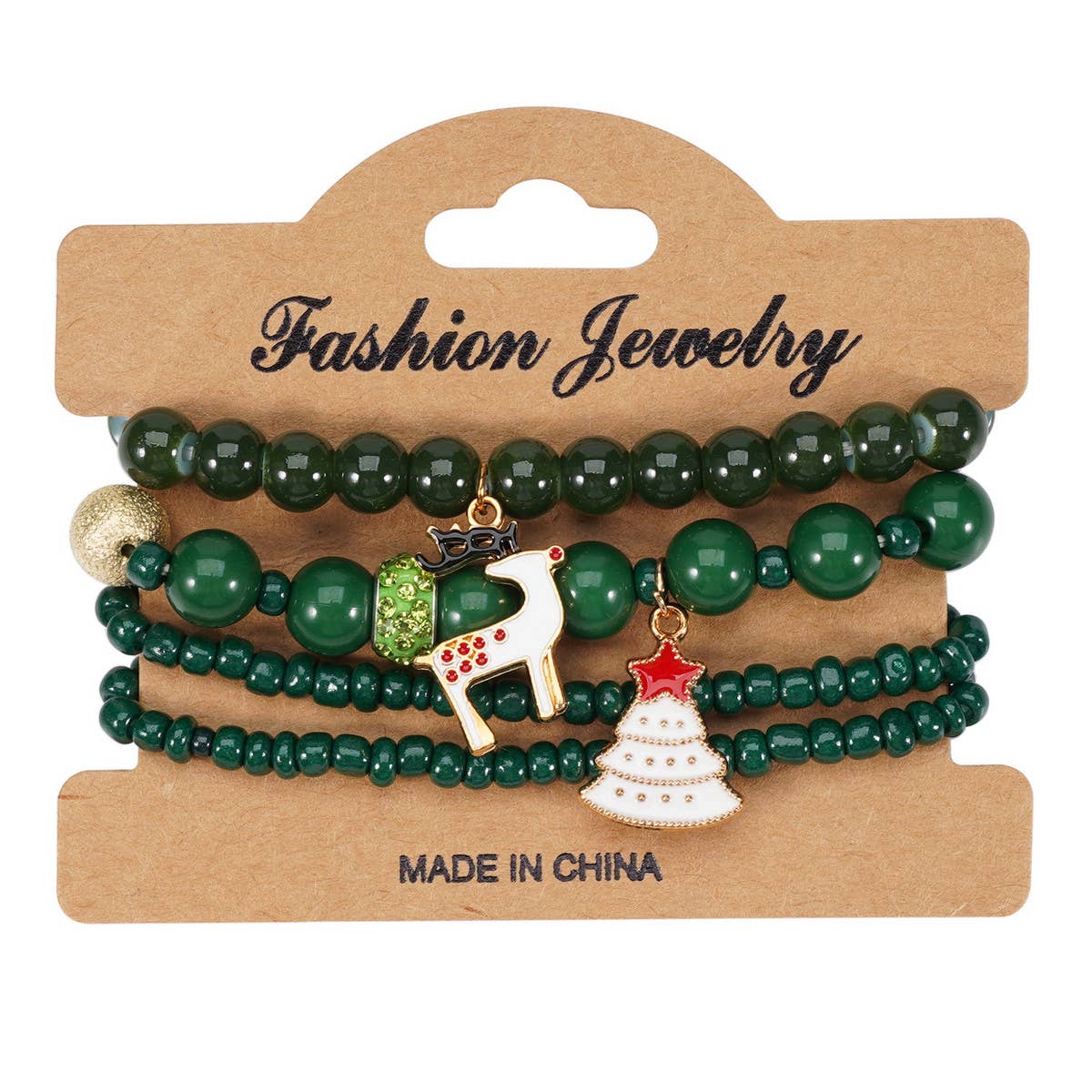 2024 NEW CHRISTMAS BEADED ELASTIC ROPE BRACELET_CWAJE2207