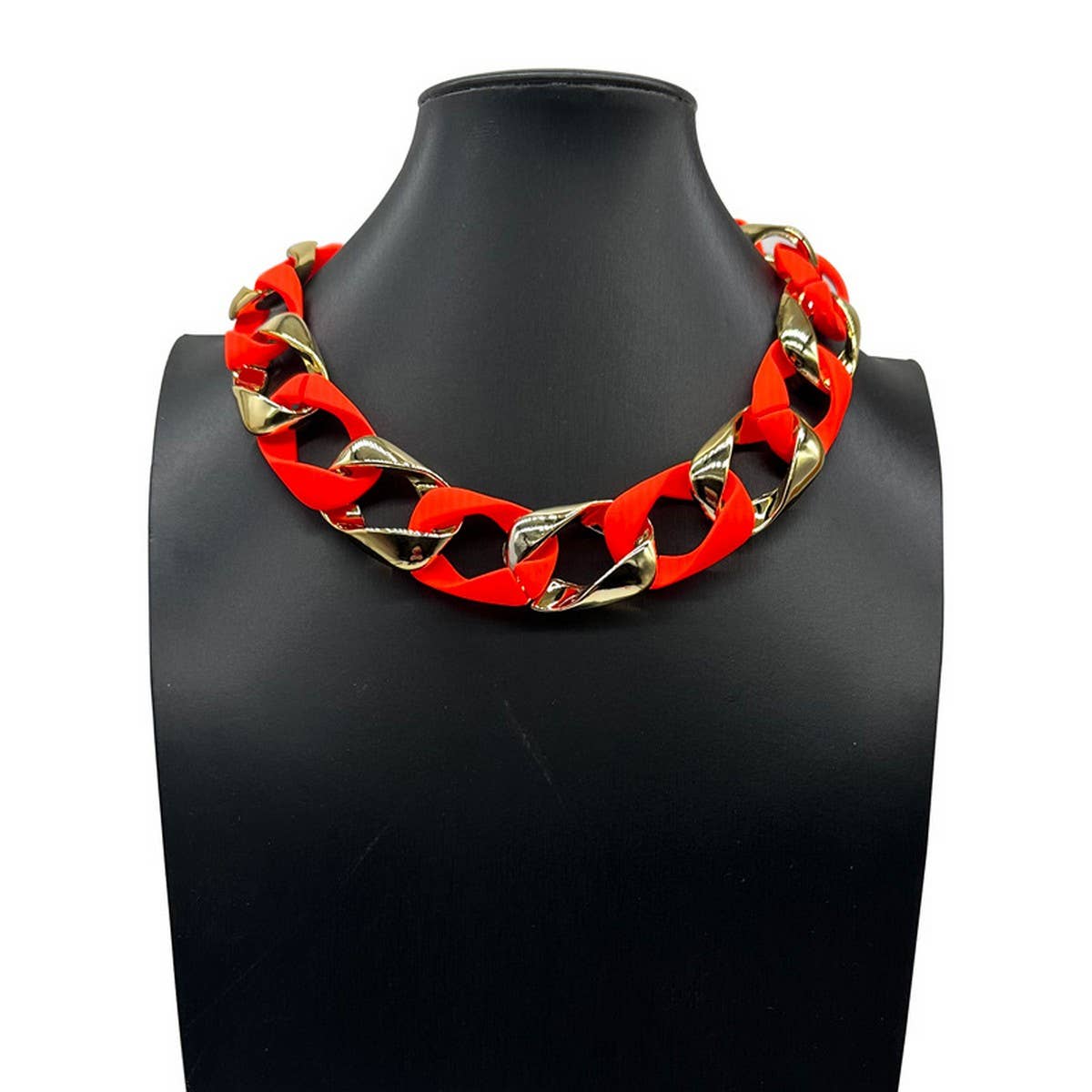 RESIN ACRYLIC HIP HOP STYLE NECKLACE_CWMM4933