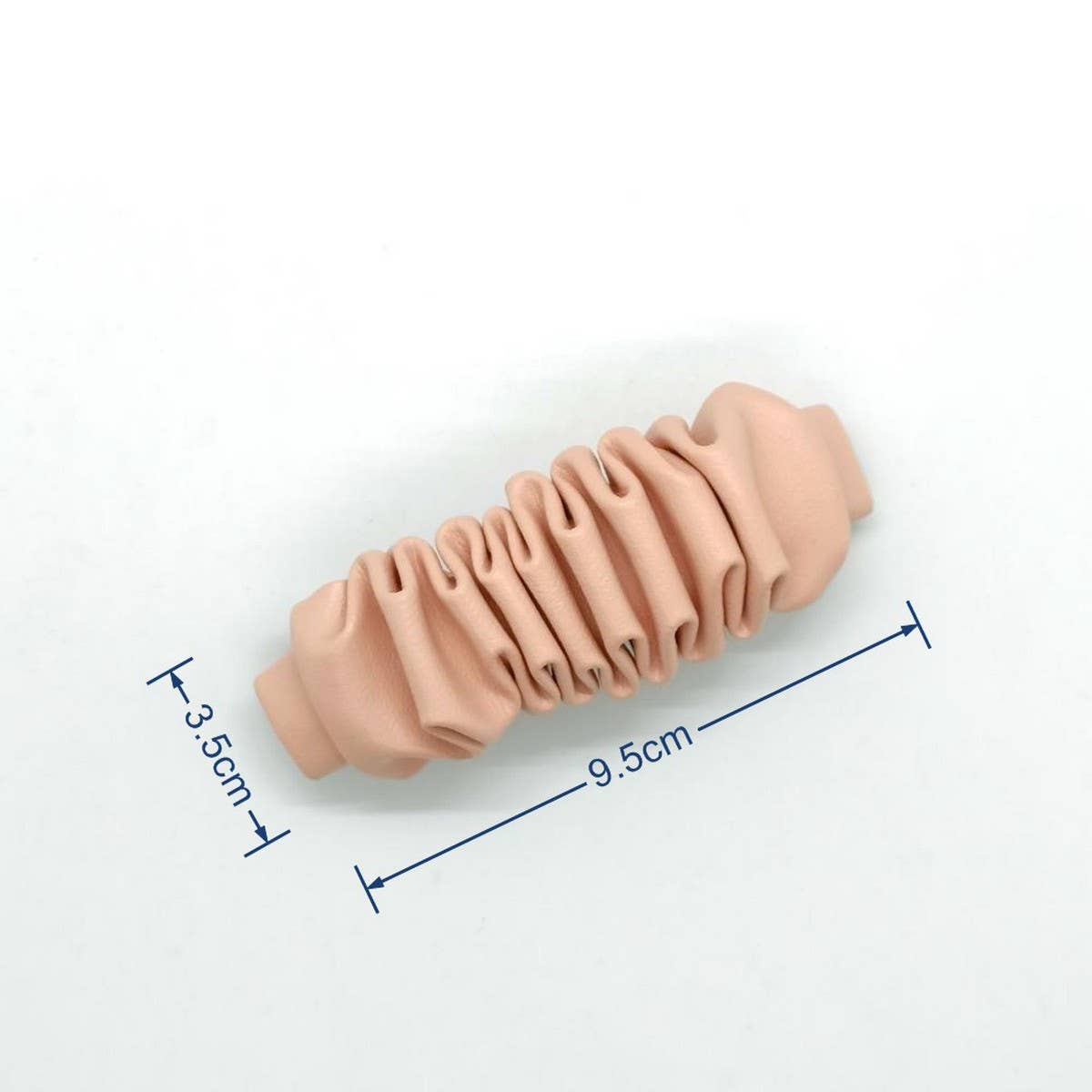 MINIMALIST RUCHED PU LEATHER TOP HAIR CLIP_CWAHA6359