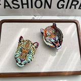 Tiger Leopard Hair Claw?Wild Animal Acetate Clip
