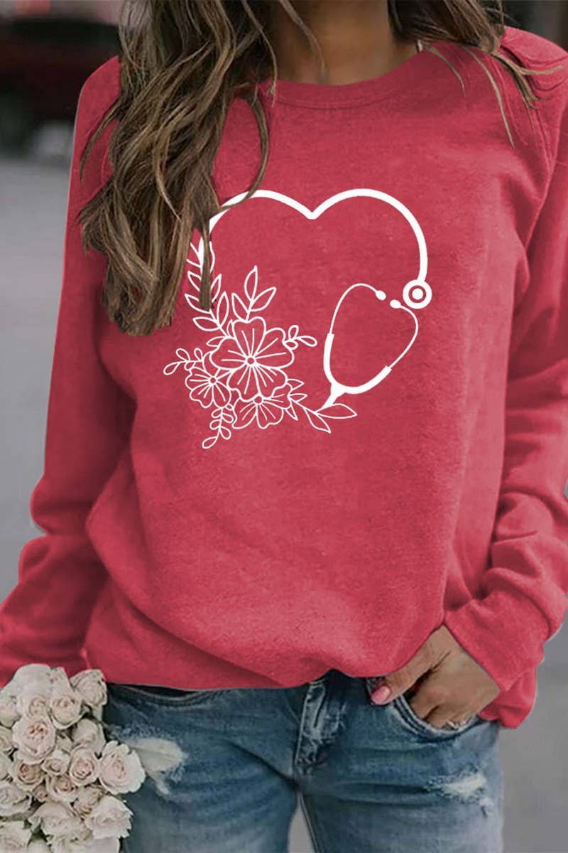 Valentine Day Printed Long Sleeved Pullover_Cwtstl0973