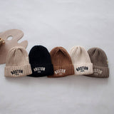 Versatile Letter Vertical Striped Knitted Hat_Cwah2924