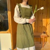 HOME CAFE ART FLORIST RUFFLED APRON_CWMM5804