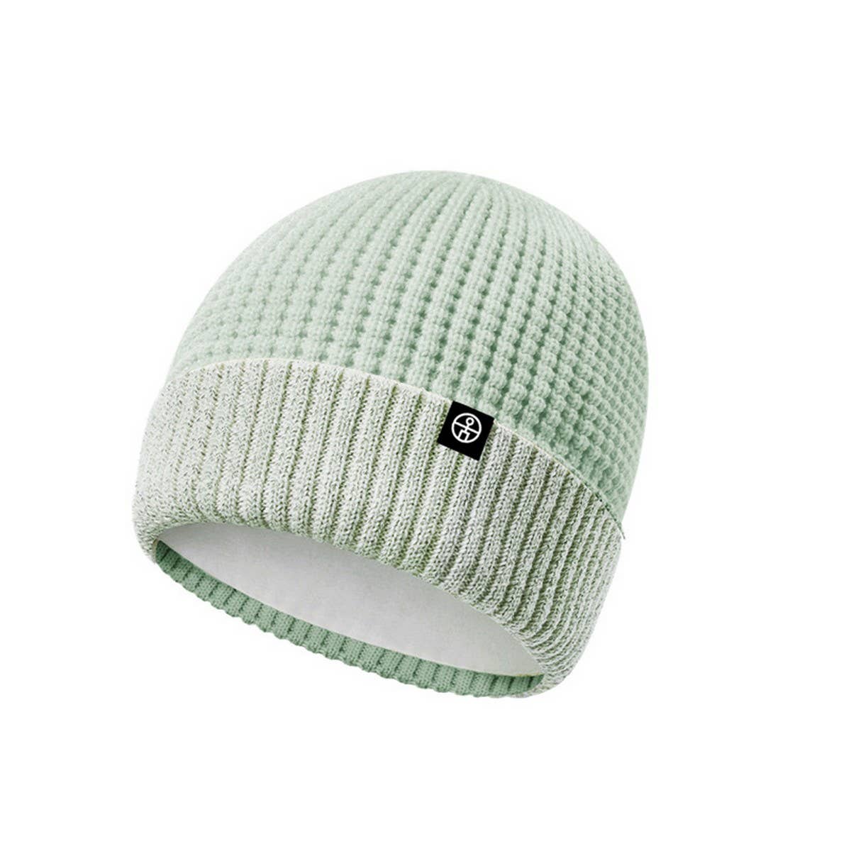 Winter Double Layer Fleece Reflective Knitted Hat_Cwah2458