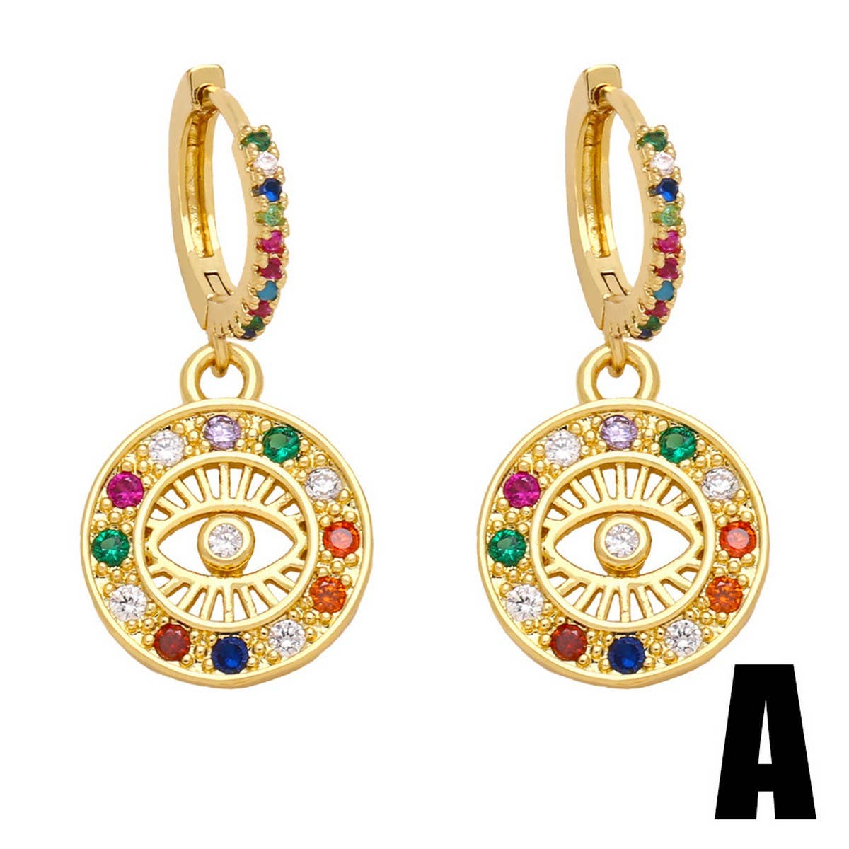 DEVILS EYE PENDANT EARRINGS_CWAJE0993