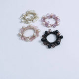 SIMPLE CUTE HAIR TIE SWEET WRINKLED PEARL ELASTIC_CWAHA6772