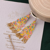 COLORFUL BOHEMIAN EXOTIC RICE BEAD EARRINGS_CWAJE3998