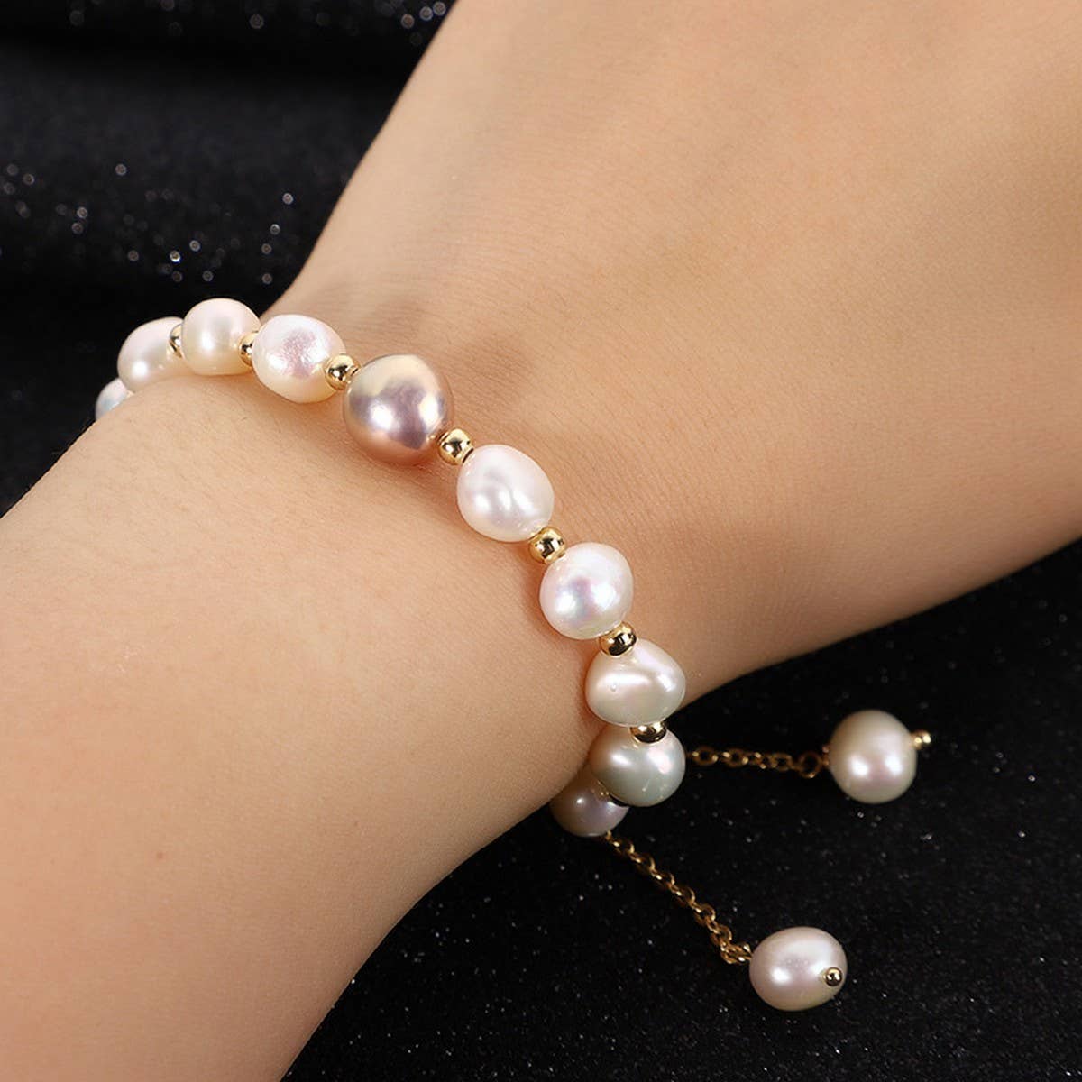 SIMPLE BAROQUE PEARL BRACELET_CWAJE1687