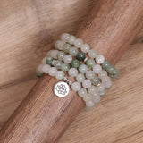 GREEN 108 BEADED BRACELETS WITH STRETCHY BANDS_CWAJE3926