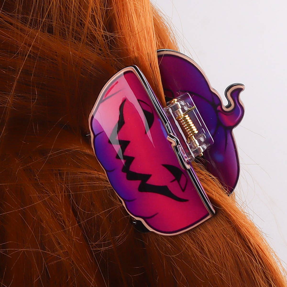 PUMPKINS GHOSTS HAUNTED HOUSE HALLOWEEN HAIR CLAW CLIPS