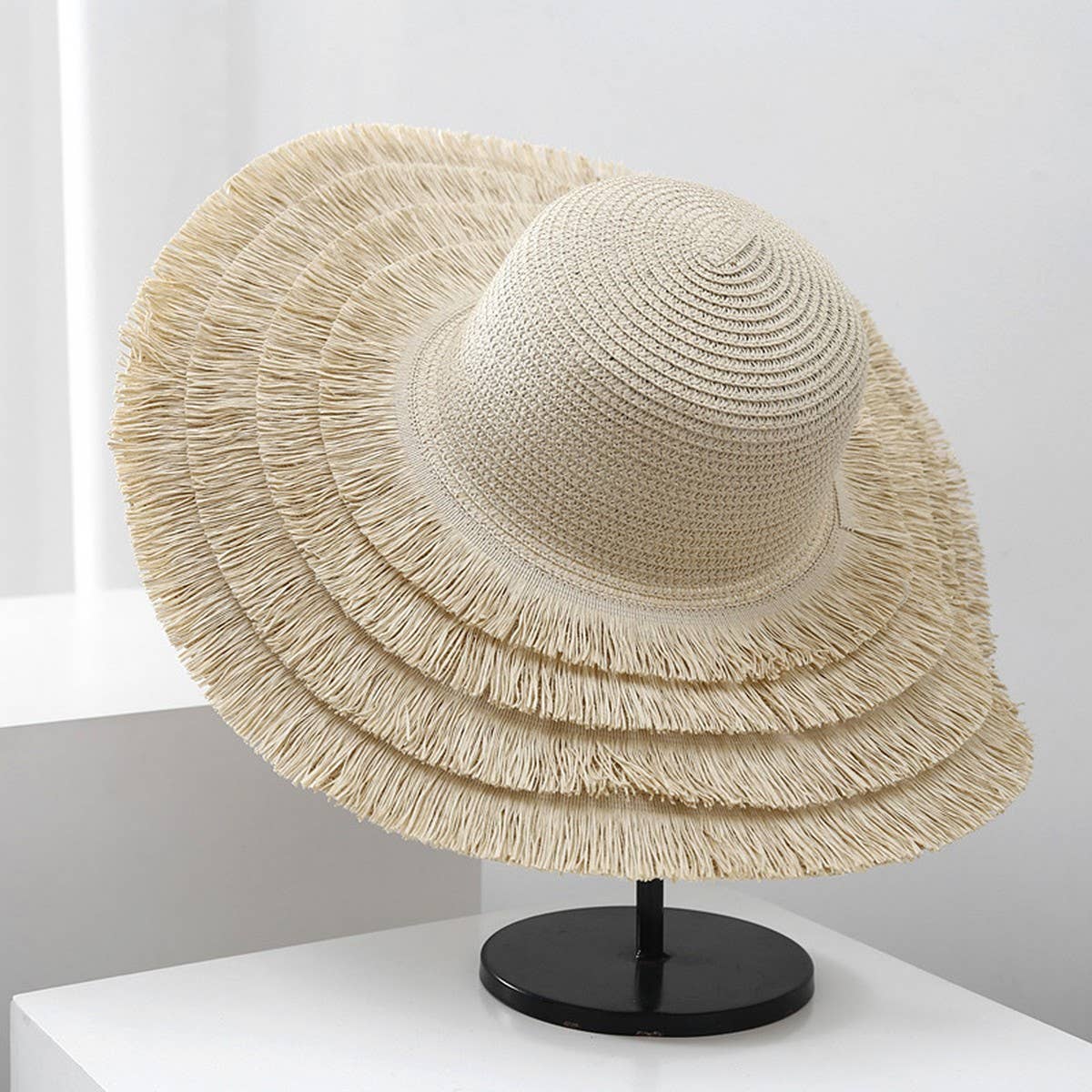 SUMMER TRAVEL STRAW HAT WOMENS LARGE BRIM CASUAL_CWAH1172