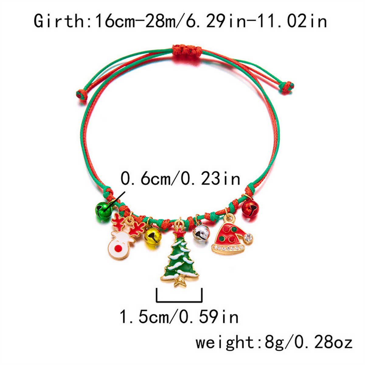 HANDMADE WOVEN CHRISTMAS TREE MOOSE BRACELET_CWAJE2395