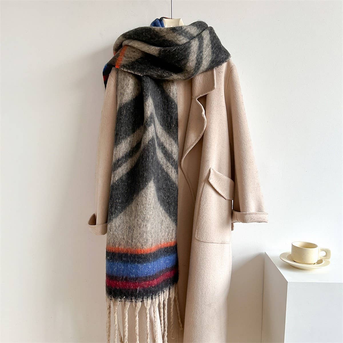 AUTUMN WINTER LONG SCARF THICK COZY WRAP_CWASC0974