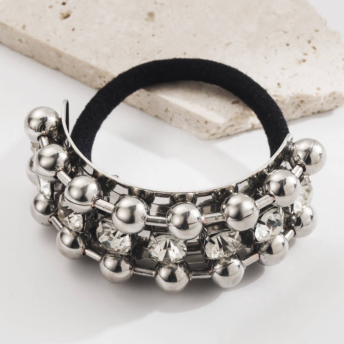 LUCKY CLOVER METALLIC ELASTIC HAIR TIE_CWAHA6229