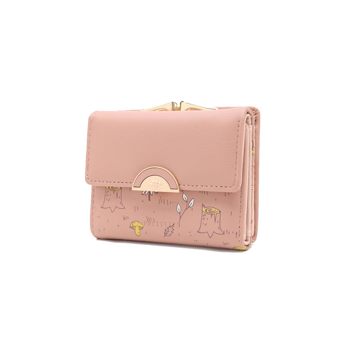 Spring Print 3-Fold Coin Clip Mini Wallet_Cwab06262