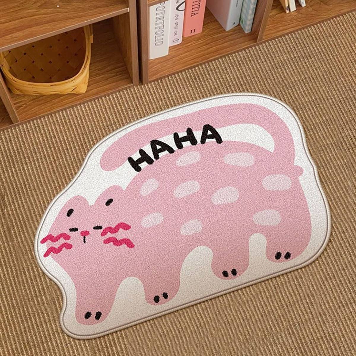 CUTE PINK ANIMAL RUG NON SLIP KIDS ROOM MAT_CWMM7517