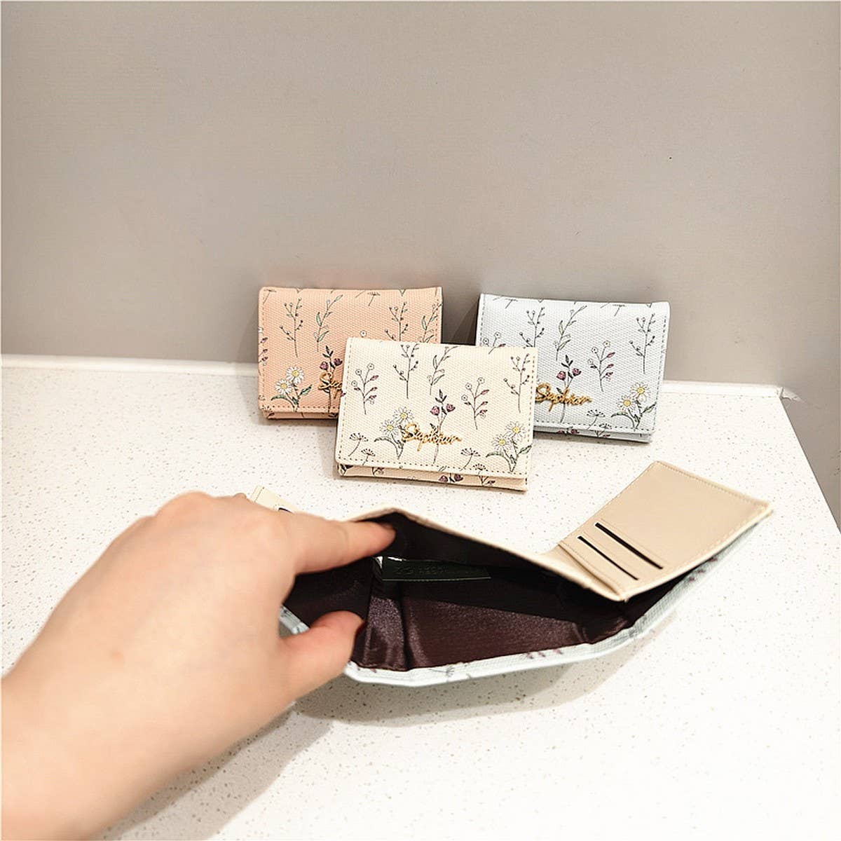 2024 NEW PRINTED FLORAL SHORT MINI WALLET_CWAB2548