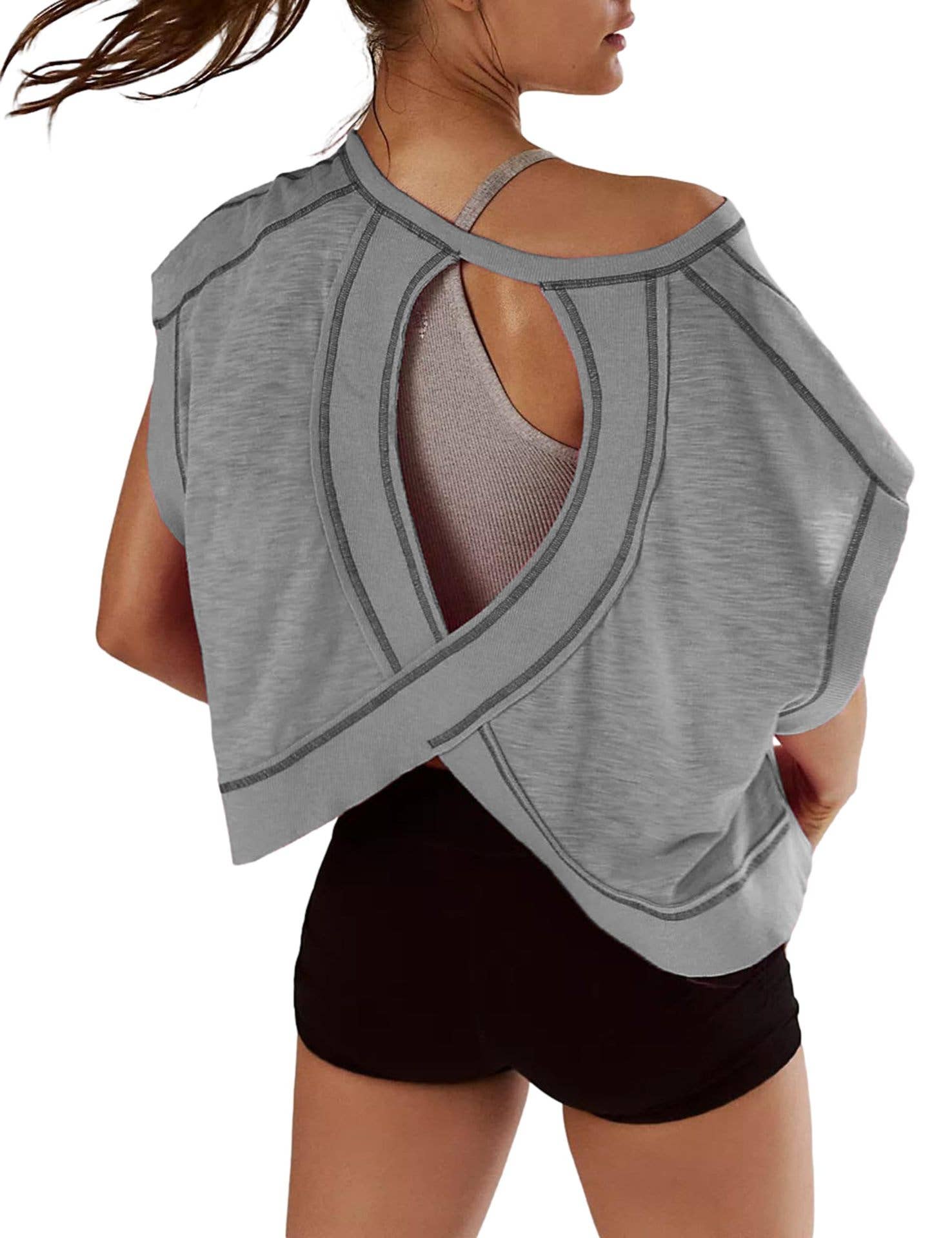 Womens Back Sports Yoga Top