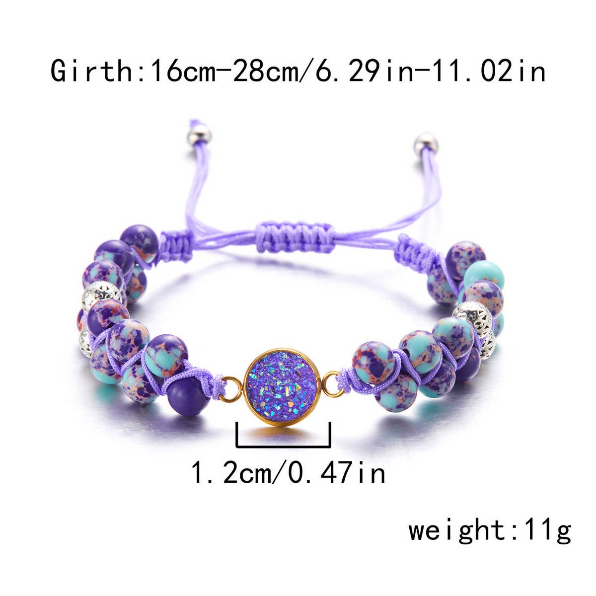 HAND WOVEN ROUND STONE BRACELET_CWAJE2425