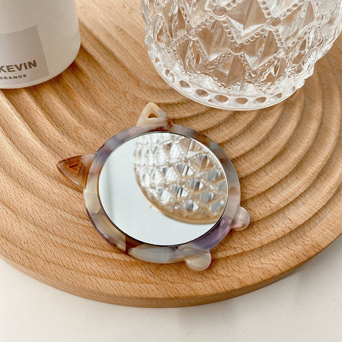 CUTE ANIMAL ACETATE MINI MAKEUP MIRROR PORTABLE_CWMM6391