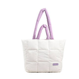 PUFFER TOTE BAG QUILTED LARGE SHOULDER BAG_CUAB00521