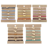 5 CARD MOUNTED GRADIENT SIMPLE HAIR SCRUNCHIES_CWAHA2722