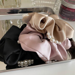 PEARL SILK BIG HAIR SCRUNCHIES_CWAHA0440